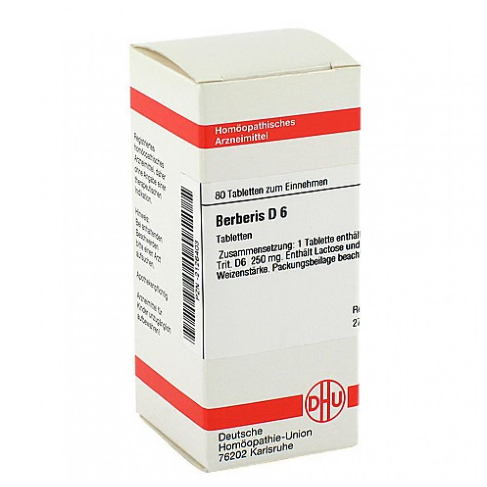 Berberis D6 confezione da 80 compresse