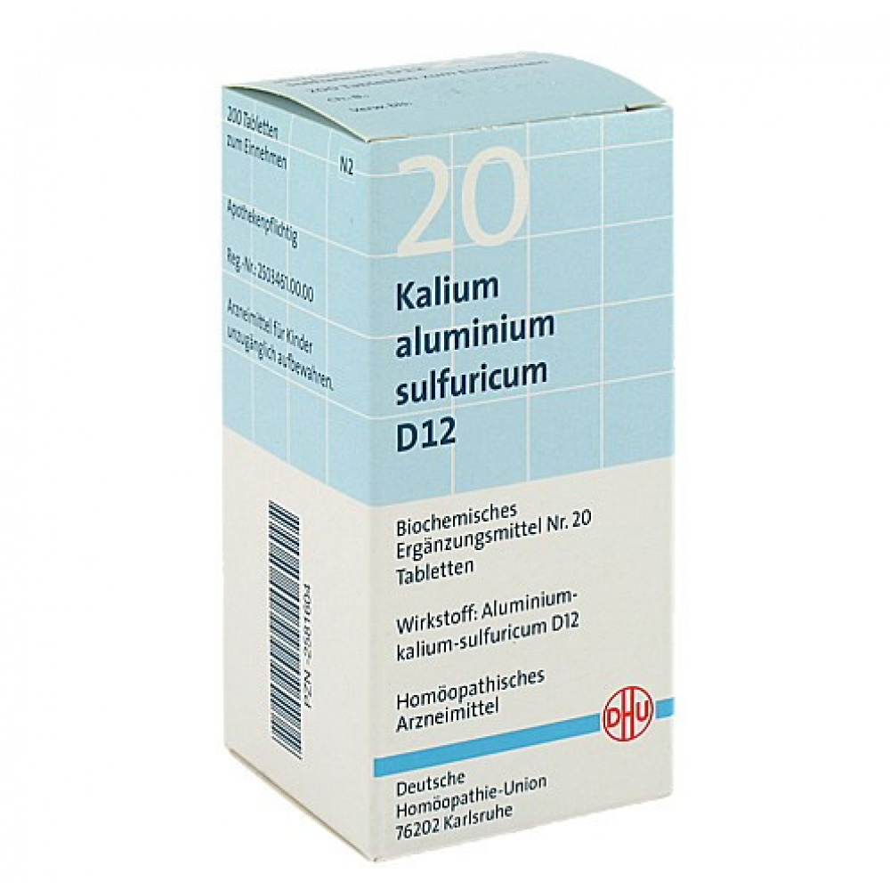 DHU 20 KALIUM ALUMINIUM SULFURICUM D12 - 200 CPS
