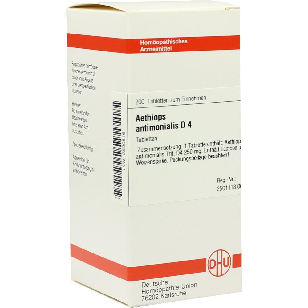 Aethiops Antimonialis D 4 compresse