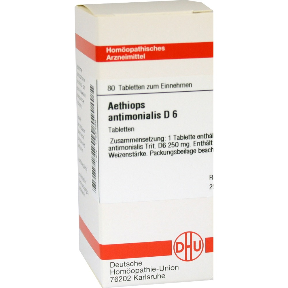 Aethiops Antimonialis D 6 compresse