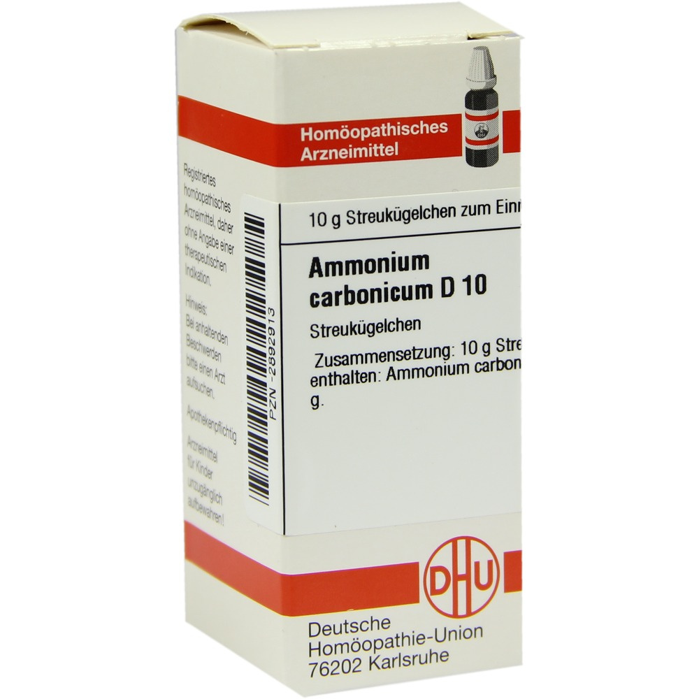 Ammonium Carbonicum D 10 Globuli