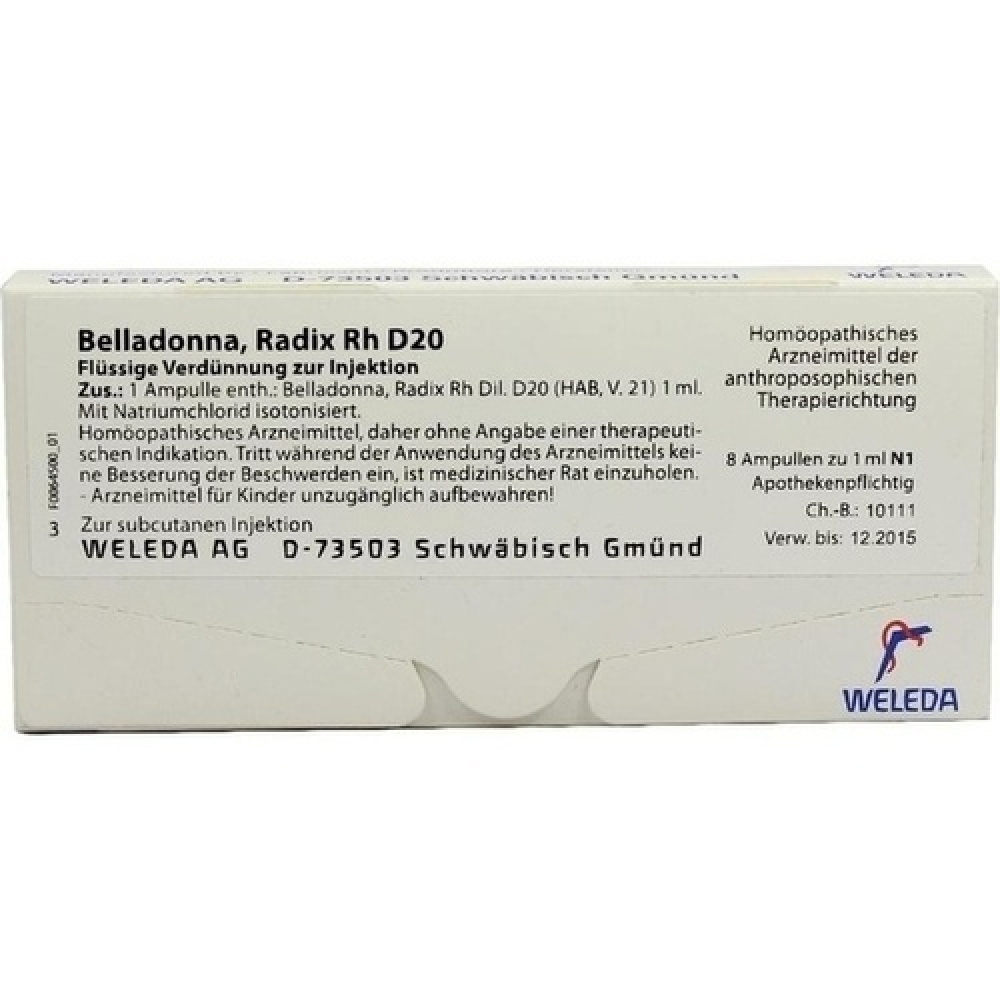 Belladonna RH D20 8x1 ml fiale