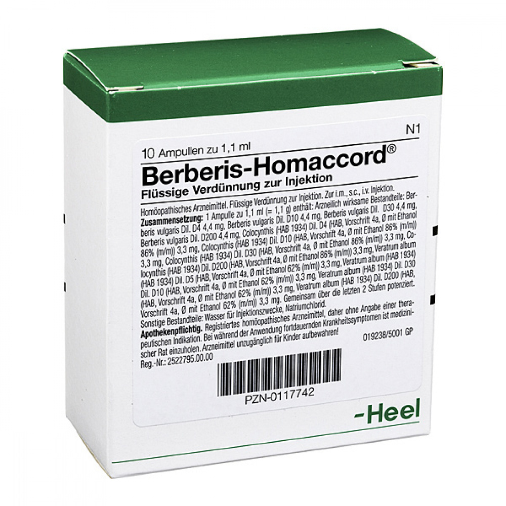 Berberis Homaccord - FIALE 10 X 1,1, ML