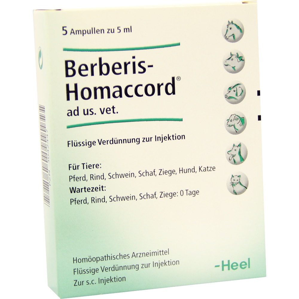 Berberis Homaccord uso veterinario CONF. - FIALE 5 X 5 ML