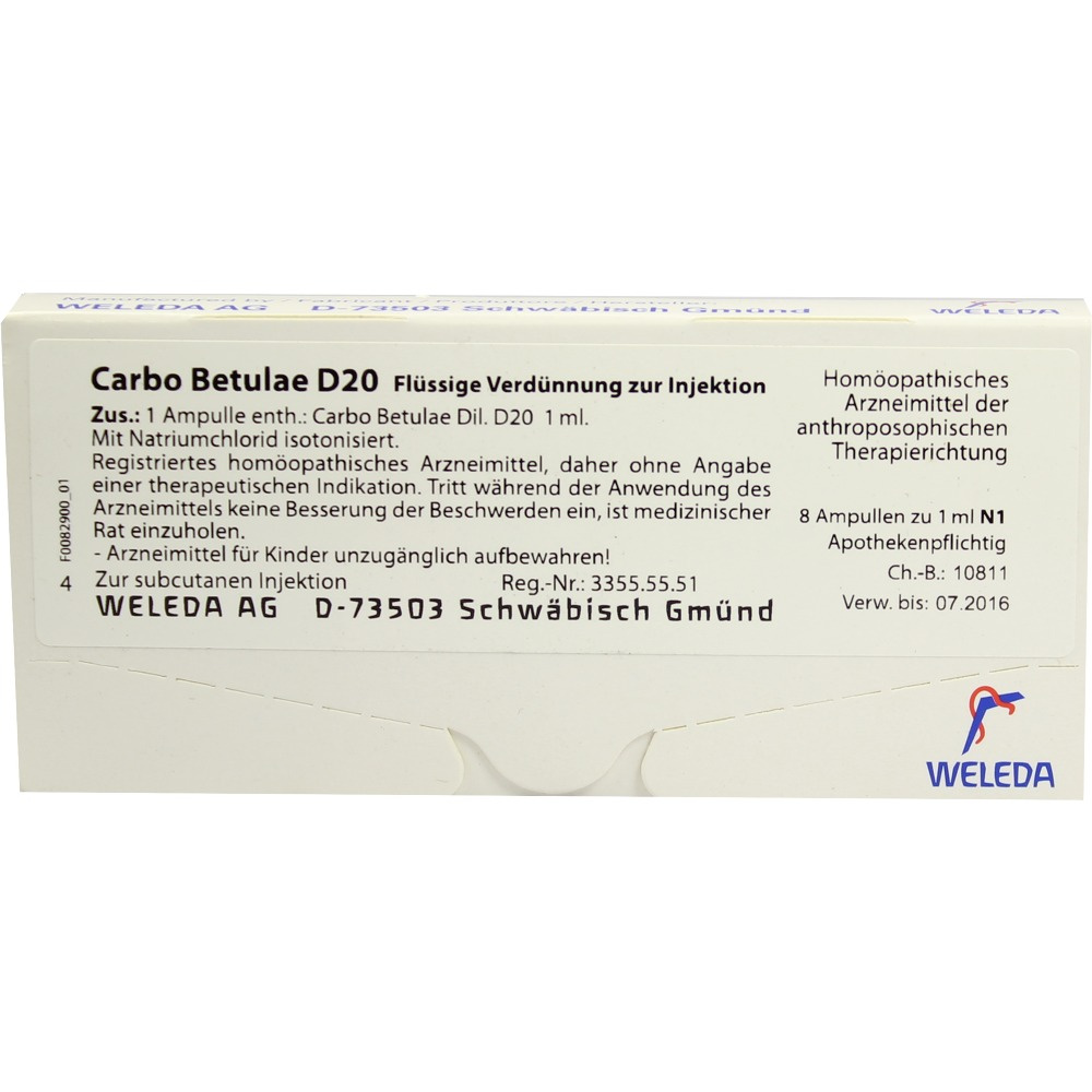 CARBO betulae D20 8x1 ml fiale