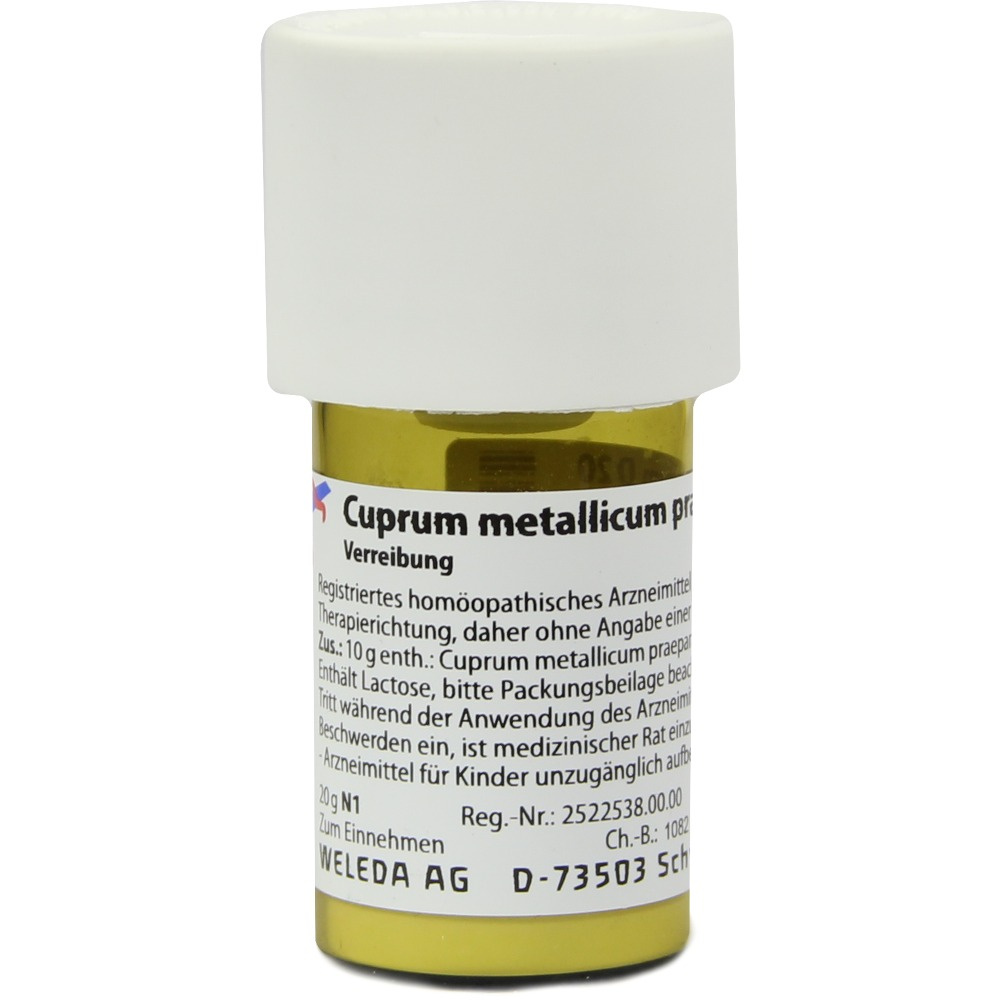 CUPRUM METALLICUM PRAEP. D20 Trituration 20 gr