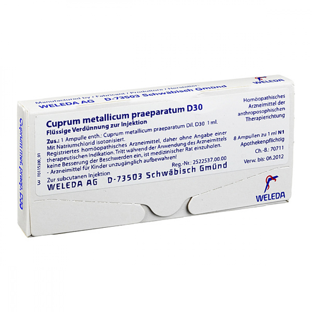 CUPRUM METALLICUM PRAEP. D30 8x1 ml fiale