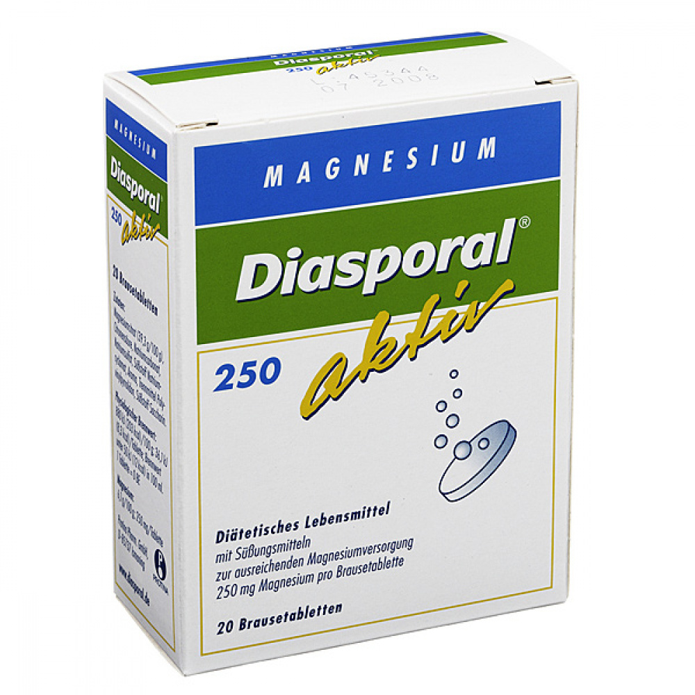 MAGNESIUM DIASPORAL 250 mg aktiv 20 compresse effervescenti