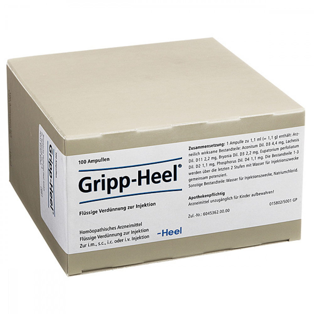 GRIPP-HEEL -FIALE 100 x 1,1 ML ( Den. Italiana Aconitum Heel )