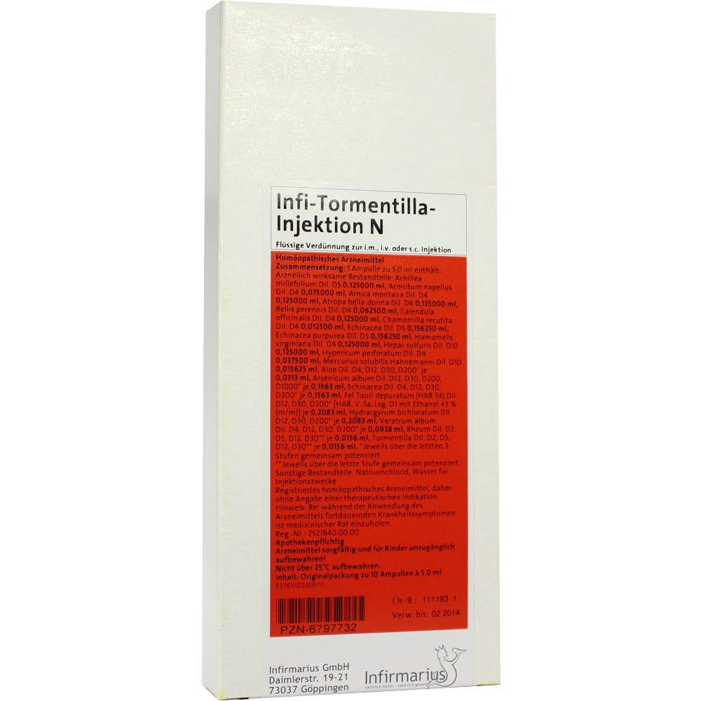Infi Tormentilla Injektion N 10x5 ml