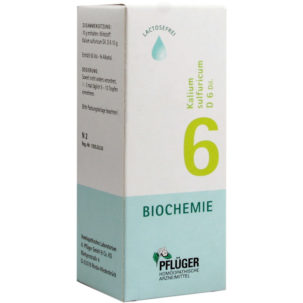Nr. 6 Kalium sulfuricum D6 – GOCCE 100 ML