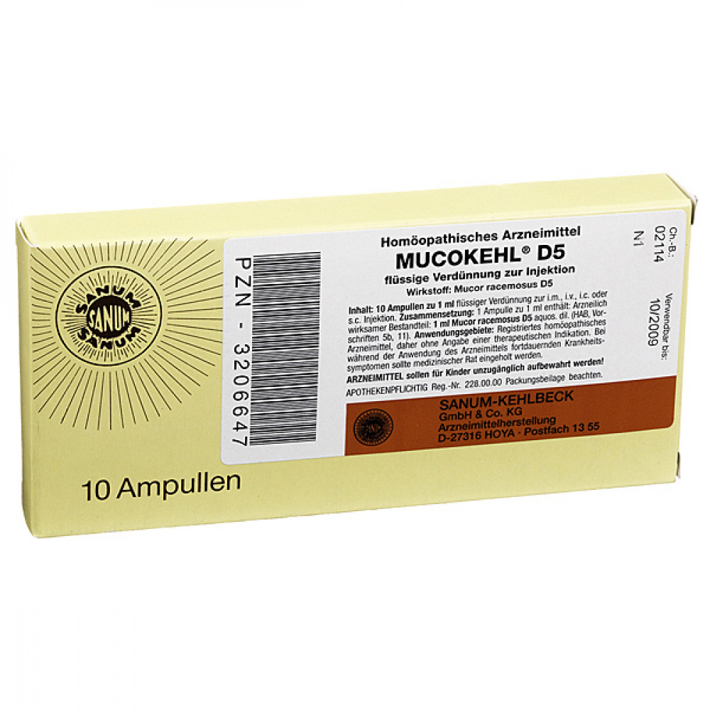 MUCOKEHL D5 confezione da 10 fiale