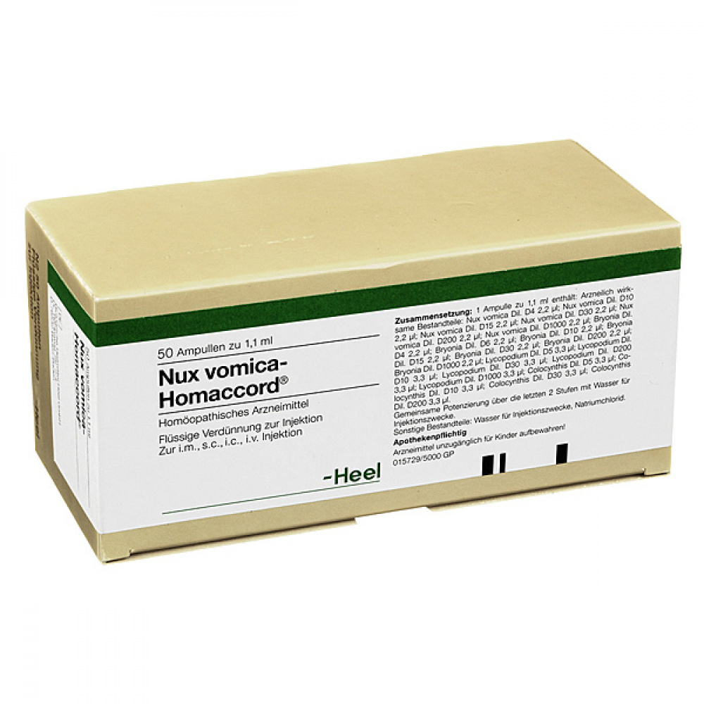 NUX VOMICA HOMACCORD - FIAKLE 50 X 1,1 ML