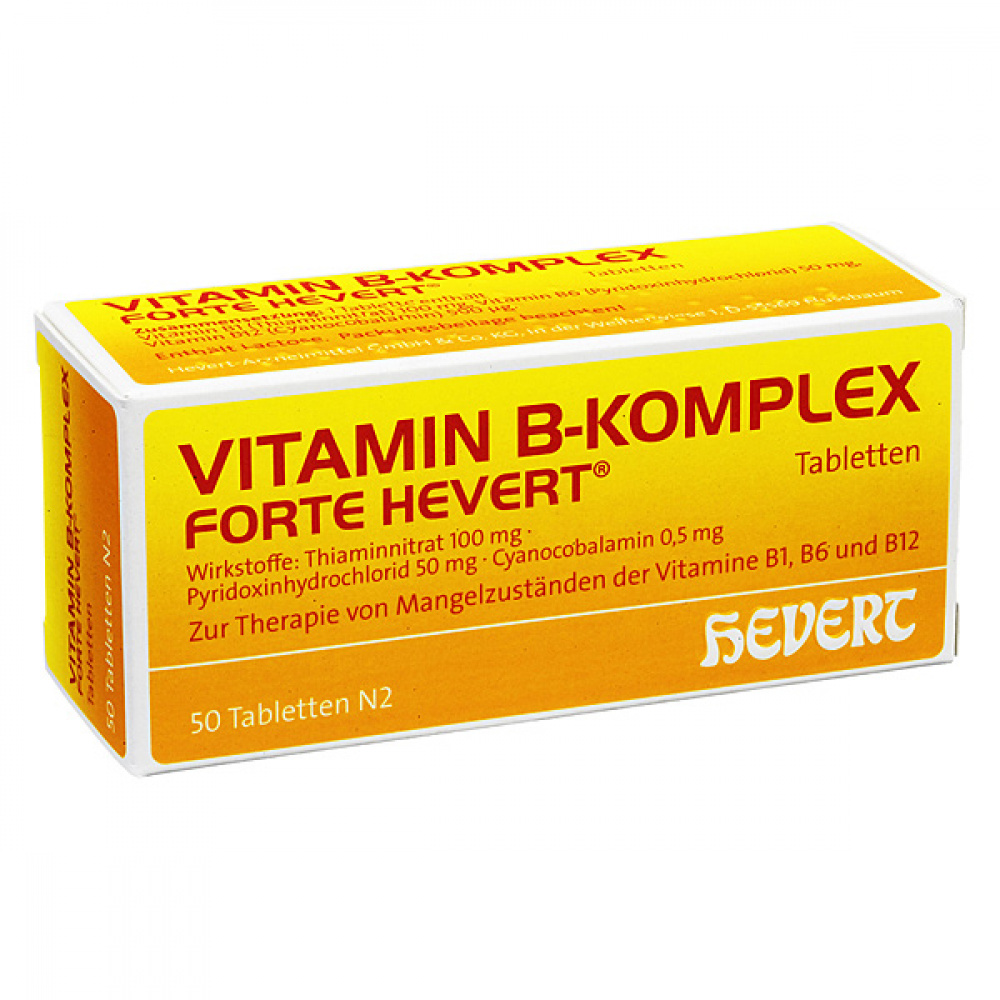 Vitamin B-Komplex forte Hevert 50 stk  (Complesso di vitamina B forte Hevert  50 pz)