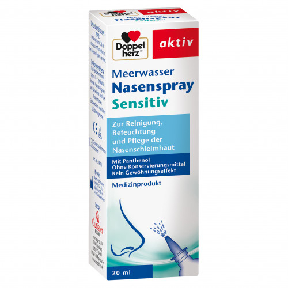 DoppelHerz Nasenspray sensitiv - acqua di mare +Panthenol - 20ml