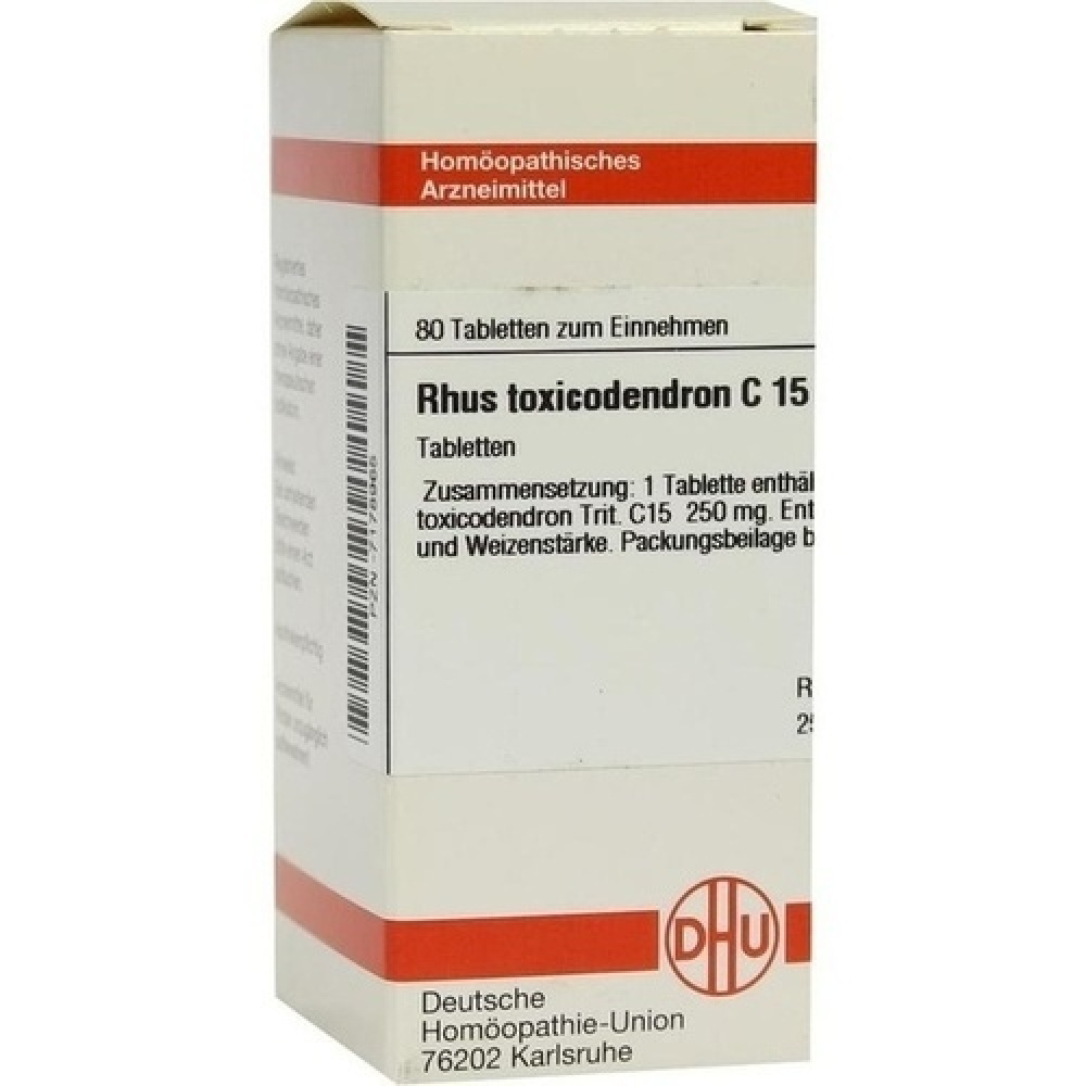 RHUS TOXICODENDRON C15  80 COMPRESSE