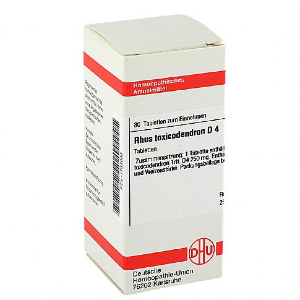 RHUS TOXICODENDRON D4 80 COMPRESSE