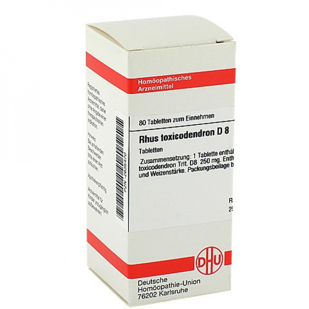 RHUS TOXICODENDRON D8 80 COMPRESSE