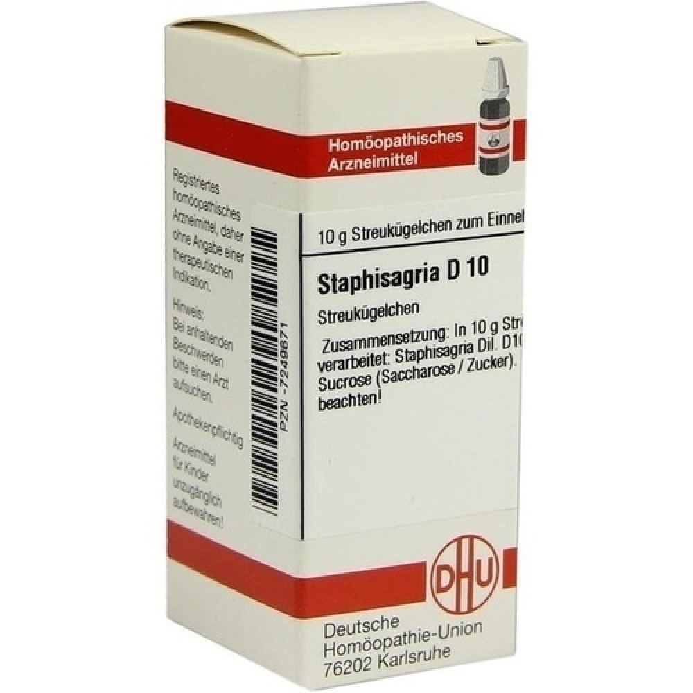STAPHISAGRIA D10 GLOBULI 10 G