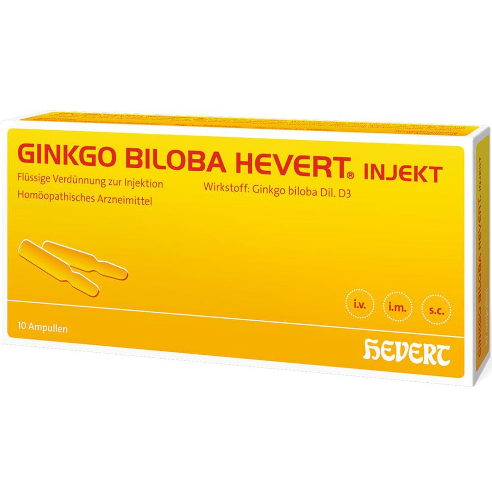 Ginkgo biloba Hevert injekt stk  10 x 2 ml  ( Ginkgo biloba Hevert iniettare pz 10 x 2 ml  )