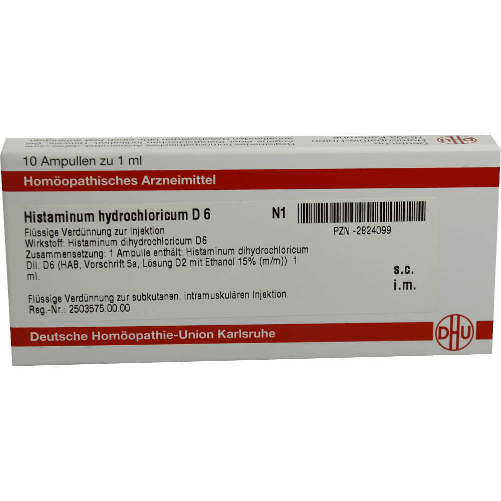 HYSTAMINUM HYDROCHLORICUM D6 FIALE